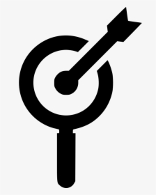 Target Search Find Marketing Market Arrow Magnifier - Target Magnifying Glass Icon Png, Transparent Png, Transparent PNG