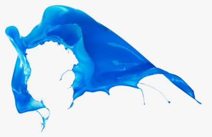 Transparent 3d Paint Splash Png - Blue Paint Splash, Png Download, Transparent PNG