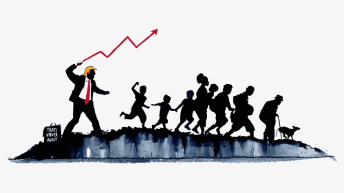 Trump Chasing Migrants   Class - Banksy Coney Island Ave, HD Png Download, Transparent PNG
