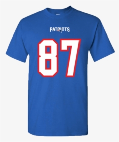 Men S New England Patriots Rob Gronkowski Jersey T-shirt - New England Patriots, HD Png Download, Transparent PNG