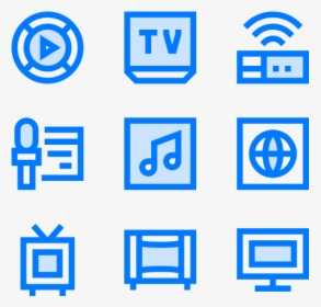 Tv - E Mail Vector Icon Blue, HD Png Download, Transparent PNG