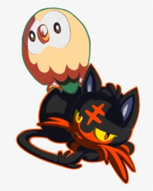Rowlet And Litten, HD Png Download, Transparent PNG