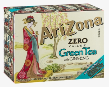 Arizona Green Tea With Ginseng Zero Calorie, HD Png Download, Transparent PNG