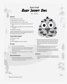 Baby Snowy Owl - Brochure, HD Png Download, Transparent PNG