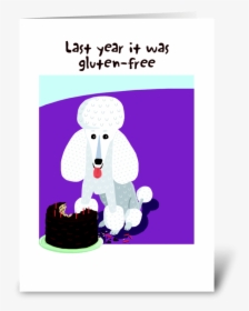 Poodle Birthday Cake Greeting Card - Standard Poodle, HD Png Download, Transparent PNG