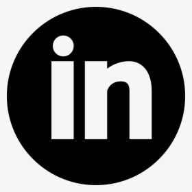 Linkedin Png Icon - Linkedin Icon Black Circle, Transparent Png, Transparent PNG