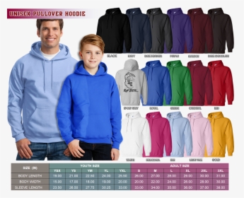 Size Chart - Hoodie, HD Png Download, Transparent PNG