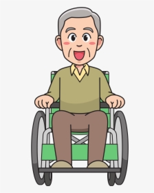 Grandfather Png Free Download - Cartoon Person In A Wheelchair, Transparent Png, Transparent PNG