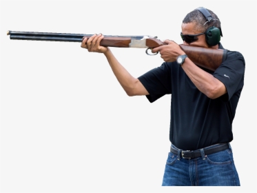 Obama Using A Gun, HD Png Download, Transparent PNG