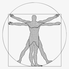Binary Vitruvian Man - Transparent Vitruvian Man Png, Png Download, Transparent PNG