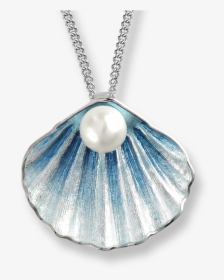 Nicole Barr Designs Sterling Silver Shell Necklace - Shell Necklace With Pearls, HD Png Download, Transparent PNG