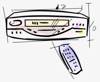 Vector Illustration Of Video Cassette Recorder Vcr, HD Png Download, Transparent PNG