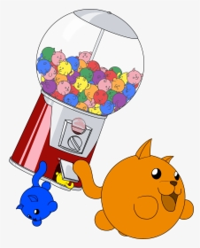 Cat Gumball Machine - Cartoon, HD Png Download, Transparent PNG