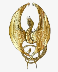 Gold Wyvern - Fantasy Gold Dragon Art Transparent, HD Png Download, Transparent PNG