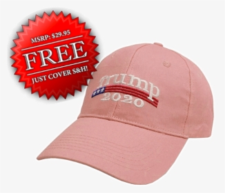 Free Trump Hat Pink - Baseball Cap, HD Png Download, Transparent PNG