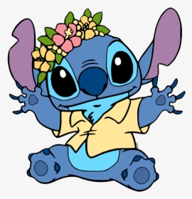 Stitch With Flower Crown, HD Png Download, Transparent PNG