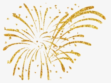 Fireworks Clipart Gold - Gold Fireworks Png, Transparent Png, Transparent PNG