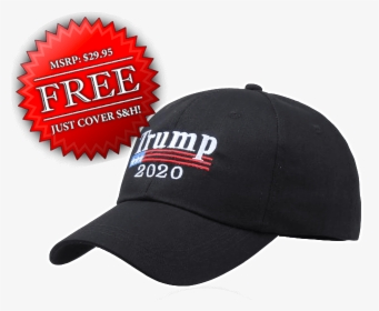 Free Trump Hat Black - Baseball Cap, HD Png Download, Transparent PNG