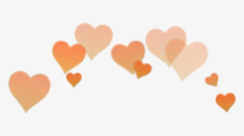 #arancione #orange #heart #overlay #png #edit #tumblr - Heart Crown Png, Transparent Png, Transparent PNG