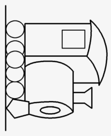 Transparent Train Clipart Black And White - Engine Outline For Kids, HD Png Download, Transparent PNG