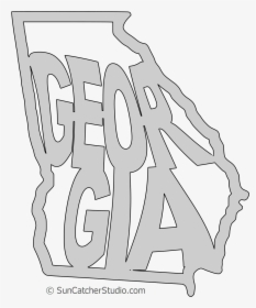 Georgia Map Shape Text, Outline Scalable Vector Graphic - Svg Outline Of Georgia, HD Png Download, Transparent PNG