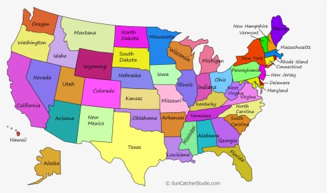 Indiana On The United States Map Transparent Indiana Outline Png - Map Of The United States With Names, Png  Download , Transparent Png Image - Pngitem