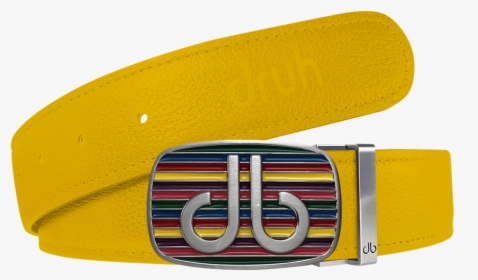 Druh Yellow Full Grain Texture Leather Belt With Db - Belt, HD Png Download, Transparent PNG
