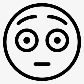 Embarrassed Emoji Black And White, HD Png Download, Transparent PNG