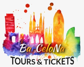 Barcelona Tours & Tickets - Barcelona Skyline Art Png, Transparent Png, Transparent PNG