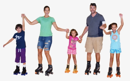Image Is Not Available - Family Are Inline Skating, HD Png Download, Transparent PNG
