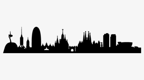 Barcelona Skyline Silhouette Drawing - Barcelona Skyline Vector Free, HD Png Download, Transparent PNG