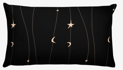 Black Moon Png -black Moon And Stars Pillow - Wood, Transparent Png, Transparent PNG