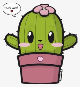 Transparent Cactus Clipart - Cactus Kawaii Hug Me, HD Png Download, Transparent PNG