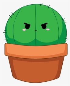 Cactus Clipart Kawaii - Angry Cactus Cartoon, HD Png Download, Transparent PNG