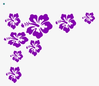 Hibiscus Flower Color Svg Clip Arts - Corner Border Design Png, Transparent Png, Transparent PNG