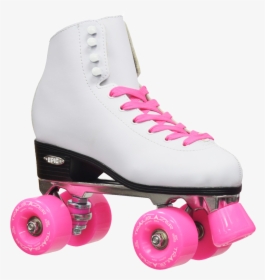 Epic Quad Classic White And Pink Roller Skates   Data - Girls Roller Skates Nz, HD Png Download, Transparent PNG