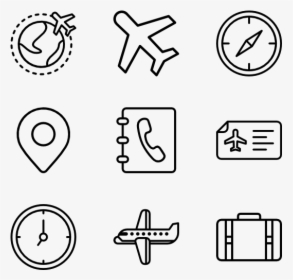 Transparent Airport Icon Png - Plane Icon Black And White, Png Download ...