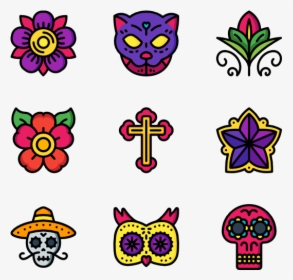 Day Of The Dead Flower Clipart, HD Png Download, Transparent PNG