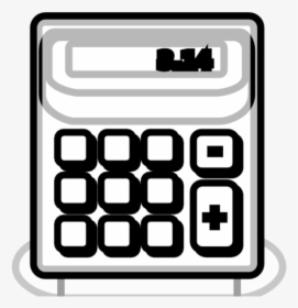 Calculator Clipart Black And White Clip Art Icon Transparent - Calculator Clipart Transparent Whit, HD Png Download, Transparent PNG