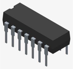 Pic16f506 I/p - Microchip - 3d Model - Dual In Line - Dual Inline Package Dip Png, Transparent Png, Transparent PNG