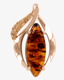 Gold-plated Silver Pendant With Amber - Amber, HD Png Download, Transparent PNG