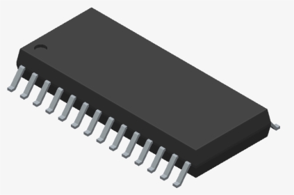 Dspic33fj64mc802-i/so - Microchip - 3d Model - Small - Small Outline Integrated Circuit, HD Png Download, Transparent PNG