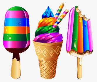 Glaces Ice Cream Clipart, Rainbow Bubbles, Color Vector, - Ice Cream Clipart Png, Transparent Png, Transparent PNG