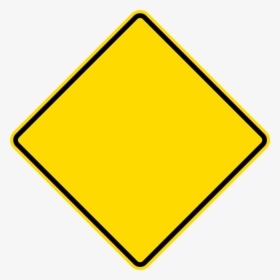 Blank Caution Sign Png - Yellow Diamond Shape Transparent, Png Download, Transparent PNG