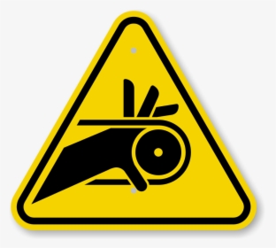 Iso Warning Pinch Point Entanglement Sign Symbol, Sku - Hand Safety Warning Signs, HD Png Download, Transparent PNG