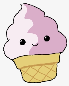 Derpy Kawaii Icecream - Cartoon Happy Ice Cream, HD Png Download, Transparent PNG
