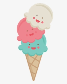 Transparent Helado Png - Cute Ice Cream Clipart, Png Download, Transparent PNG