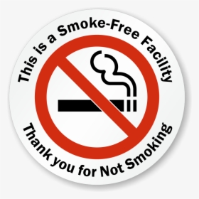 Thank You For No Smoking Sign, HD Png Download, Transparent PNG