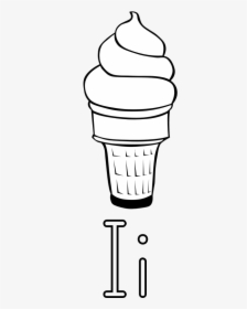 Ice Cream Black And White Ice Cream Clip Art - Soft Serve Ice Cream Clipart, HD Png Download, Transparent PNG