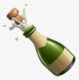 #emoji #iphoneemoji #champagne #bottle #food #dinner - Transparent Background Champagne Emoji, HD Png Download, Transparent PNG